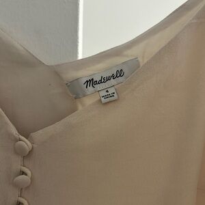 Madewell Ivory Button-Front Top